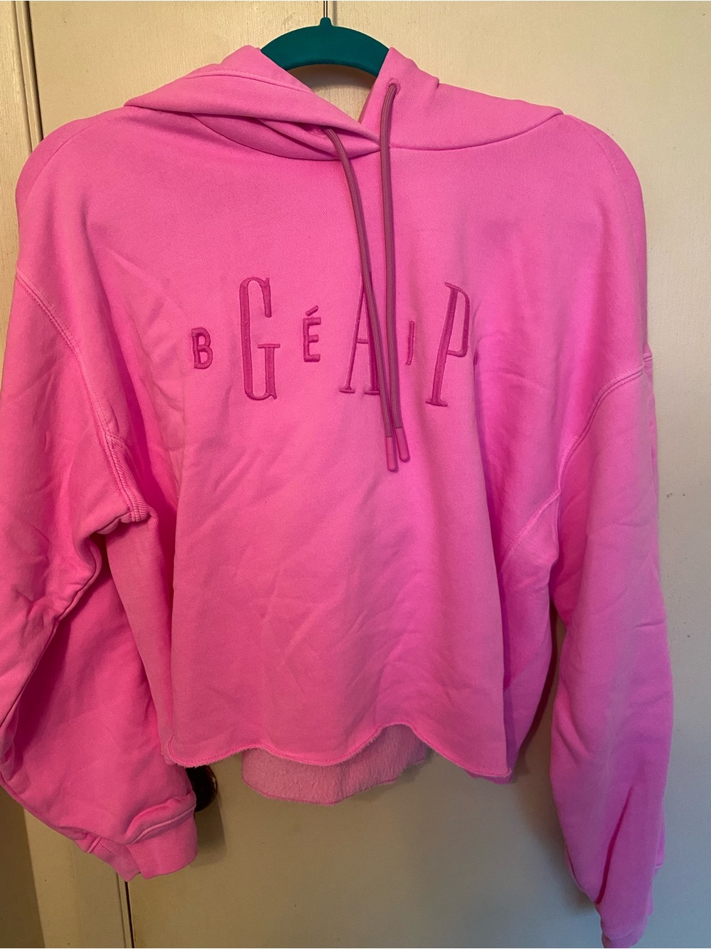 GAP x Beis Women's Pink Embroidered Logo Hoodie